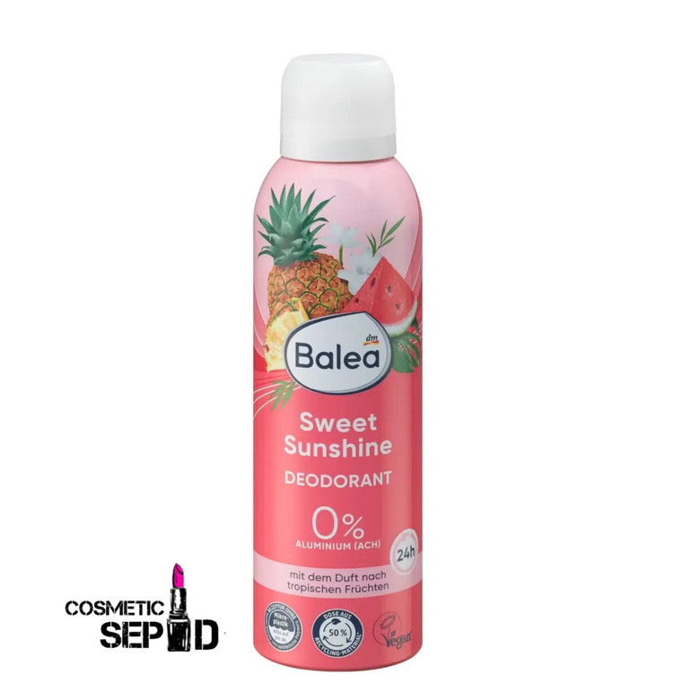 اسپری دئودورانت زنانه باله آ آلومینیوم صفر حجم200میل مدل سوییت سان شاین Balea Sweet Sunshine
