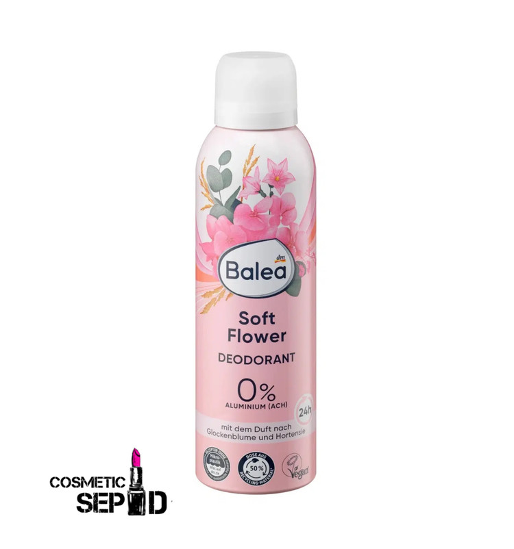 اسپری دئودورانت زنانه باله آ آلومینیوم صفر حجم200میل مدل سافت فلاورBalea Soft Flower